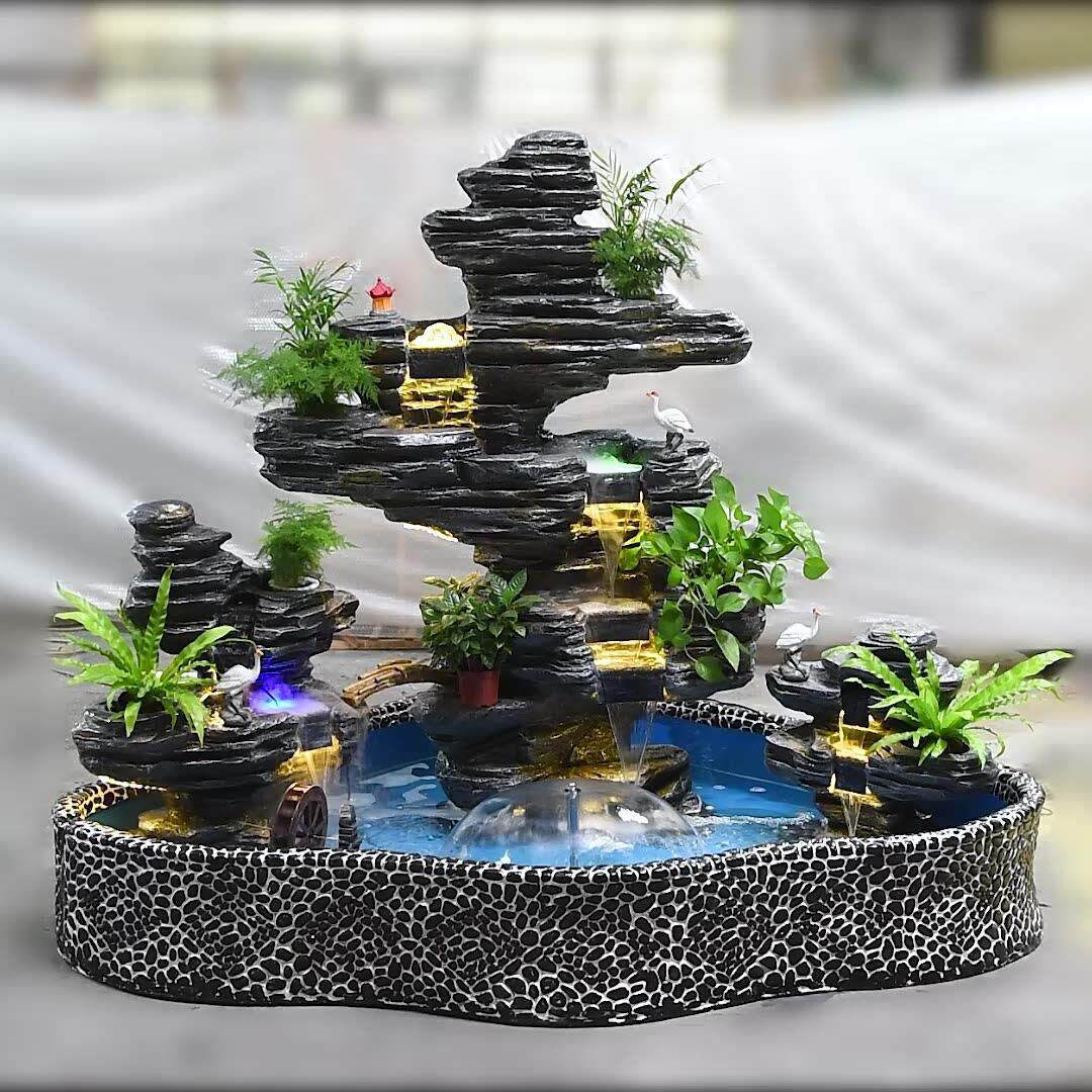 室外别墅花园庭院装饰鱼塘落地式摆件假山流水喷泉阳台鱼缸瀑布景