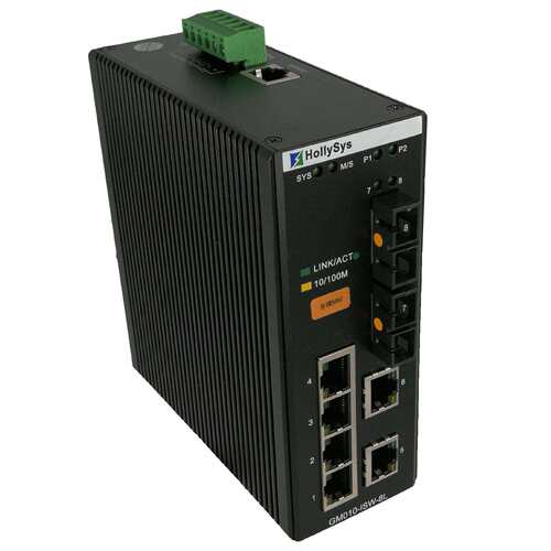 杭州和利时GM010-ISW-8L-A-A01-B-A01工业级交换机卡轨防网络风暴