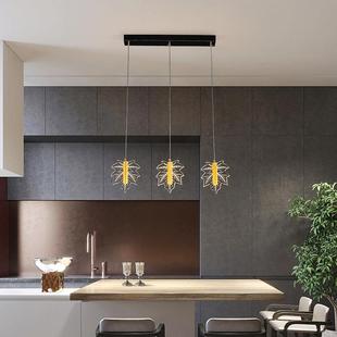 202款 914亚克力餐厅纽带吊现代约饭厅餐桌灯吧5台网灯红简卧室吊