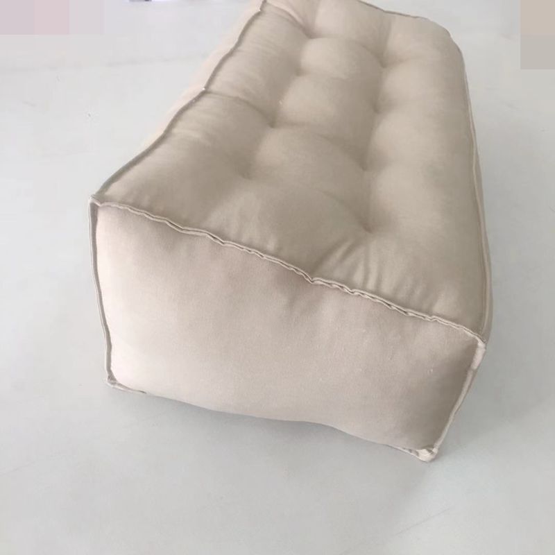 简约现代单人看电视定制客厅沙发靠枕厚靠垫纯色亚麻布腰枕立体枕