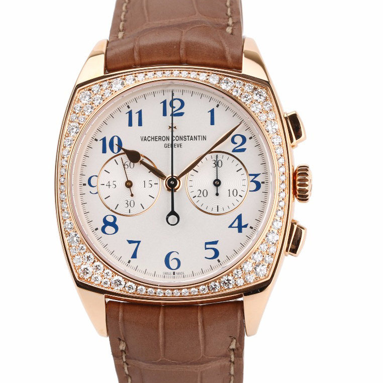 [9.8新]江诗丹顿和韵系列玫瑰金原钻手动机械男表5005S/000R-B053