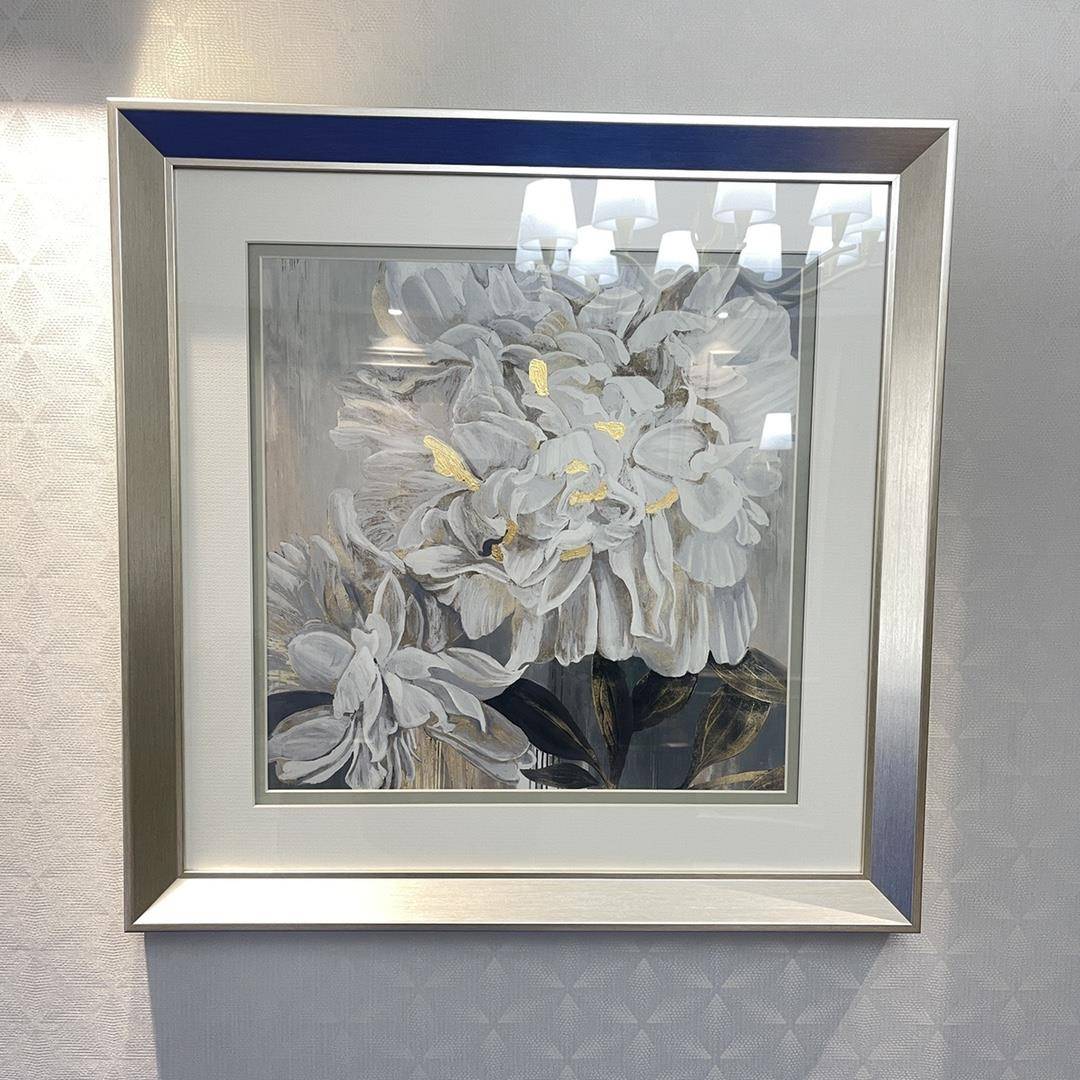 现代简约美式客厅装饰画沙发墙挂画餐厅背景植物花卉牡丹卧室壁
