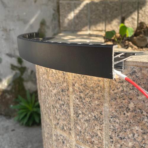 弧形铝合金踏步灯LED楼梯带灯 铝槽台阶发光灯条瓷砖地板收口型材
