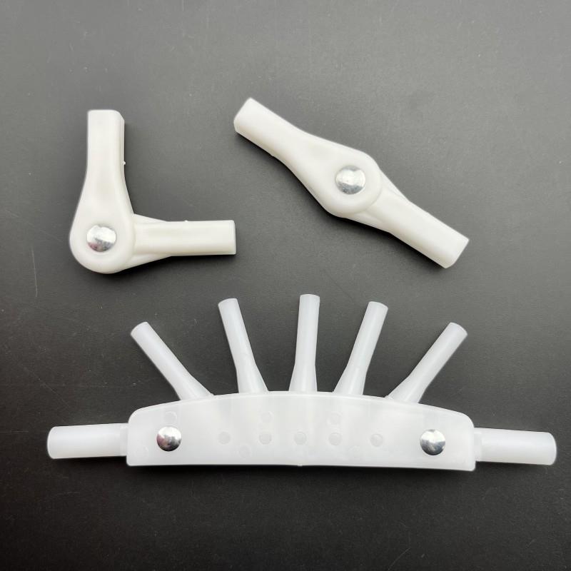 蚊帐配件折叠2通配套铁丝免安装蚊帐连接件接头接口七通六通67