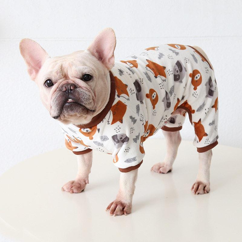 法斗专用四脚衣服中型幼犬胖狗英斗居家睡衣秋冬保暖空调服斗牛犬