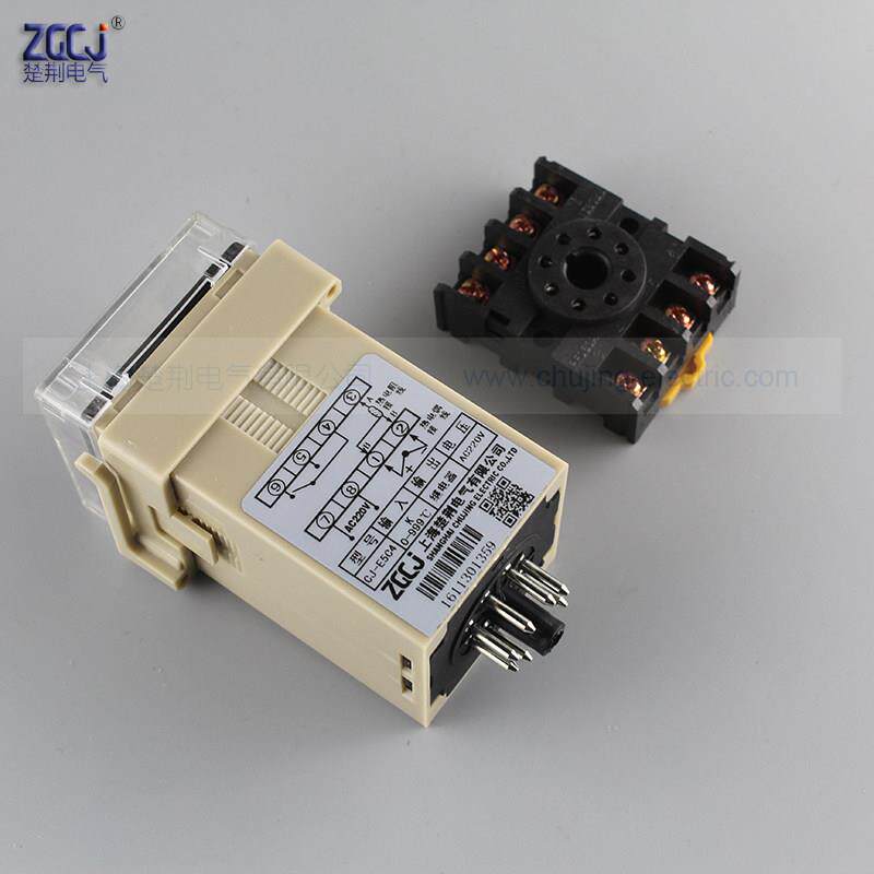 CJ-E5C4 数显温控仪表PT100 带防水探头温度控制器220V12V24V