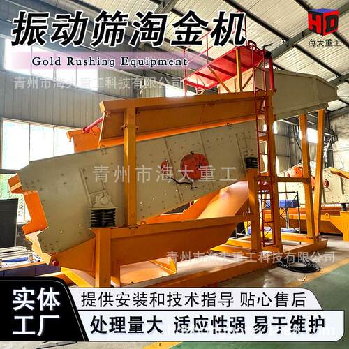 淘沙金机 振动筛分机 沙金洗矿机淘金洗金机械设备大型沙金振动筛