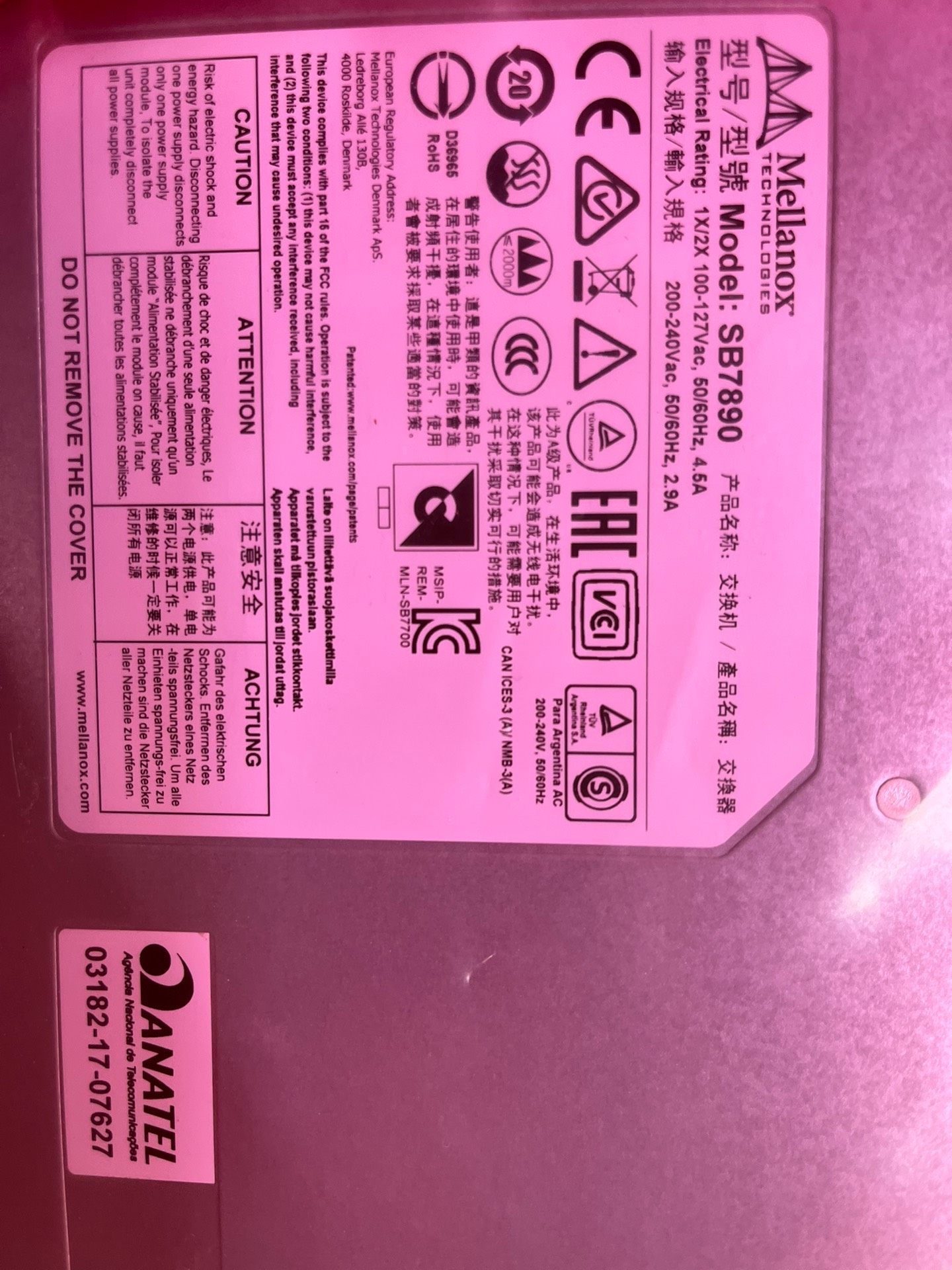 Mellanox迈络思SB7890 36端口 EDR 100