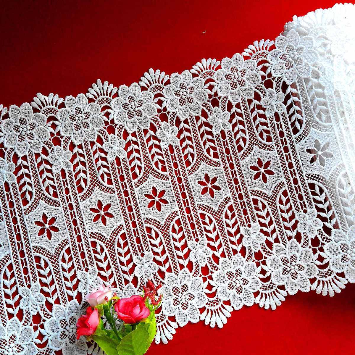 新款镂空水溶刺绣牛奶丝大条码25CM蕾丝花边家纺窗帘装饰服装辅料,居家布艺,花边,淘宝优惠券,粉丝福利购,淘宝优惠卷
