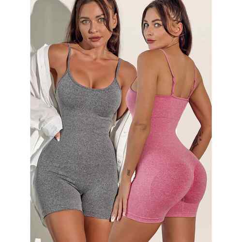 Strap integrated one-piece yoga suit shorts for sports