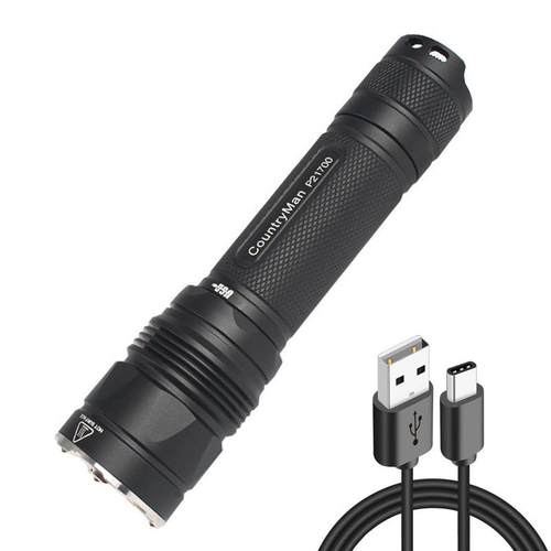 正品农远夫p21700手/电筒强t光usb充电户外家用防水射超亮可携式s
