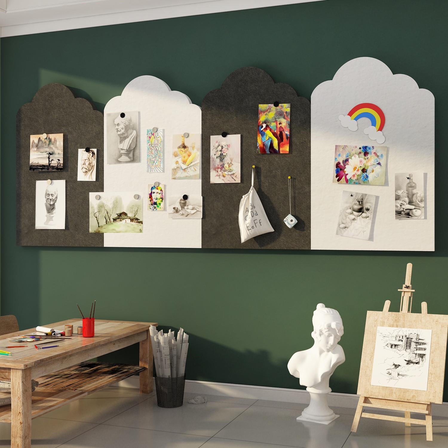 毛毡贴作品展示板画室布置装饰美术教幼儿园墙面环创主题文化成品
