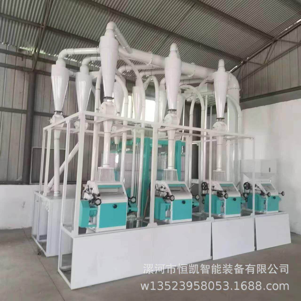 小麦玉米全自动面粉机厂家直销有机谷物秸秆膨化机磨面机械设备