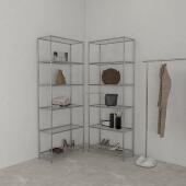 中古玻璃置物架化妆品货架模型产品鞋 包陈列展示柜多层不锈钢商用