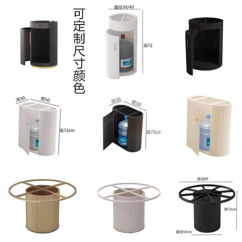 定制开门桌腿岩板茶几吧台底座金属罗马柱半圆支撑柱餐桌桌脚支架