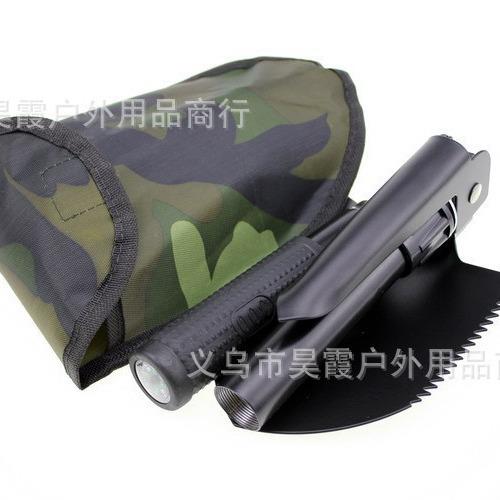多功能工兵铲带指南针 折叠铲 车载小号101铲