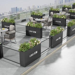 户外铁艺花箱组合外摆售楼部商业街广场花坛市政工程景观围栏隔断