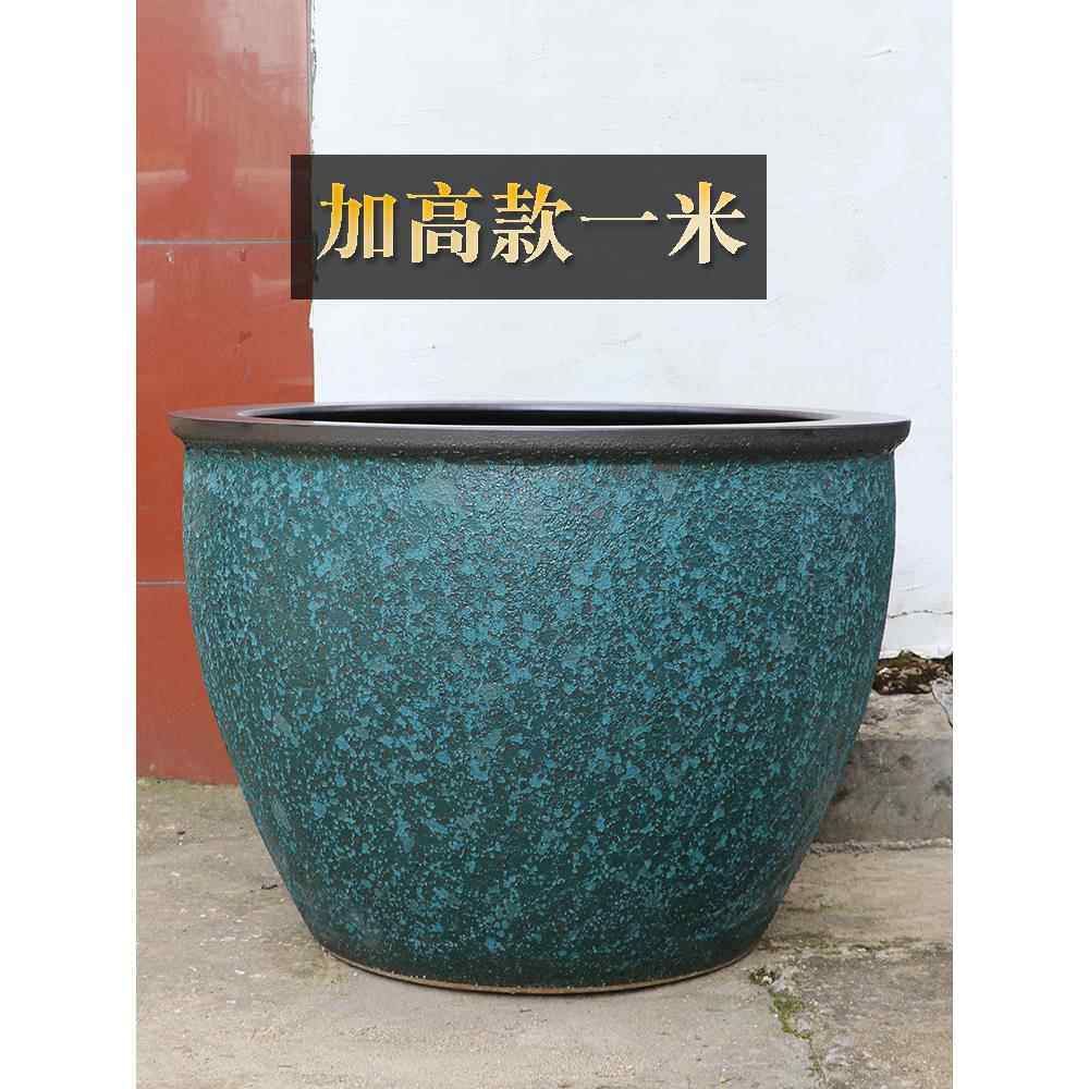 正品景德盆镇陶瓷鱼缸瓷大大水缸特大号老式庭院缸养荷花缸睡莲盆