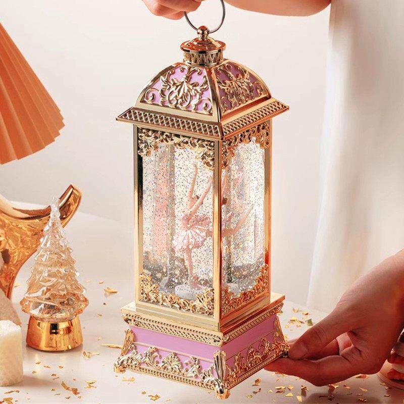 可旋转水晶灯八音盒芭蕾舞女孩防风灯音乐盒女生生日礼物水晶球旋