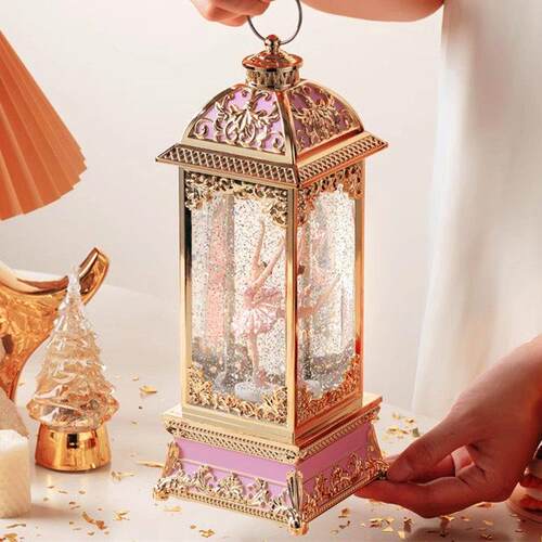 可旋转水晶灯八音盒芭蕾舞女孩防风灯音乐盒女生生日礼物水晶球旋