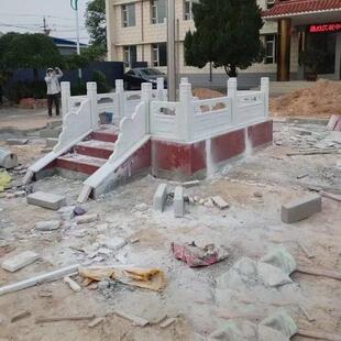 厂家直供石雕栏杆拱桥河道护栏广场栏板花岗岩汉白玉围栏升旗台