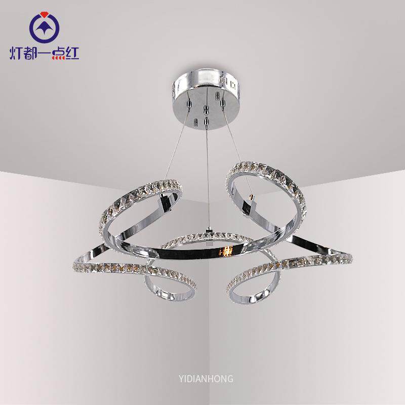 直销新款水晶吊灯后现代 LED枝形客厅餐厅卧室吊灯 新款铝材异形