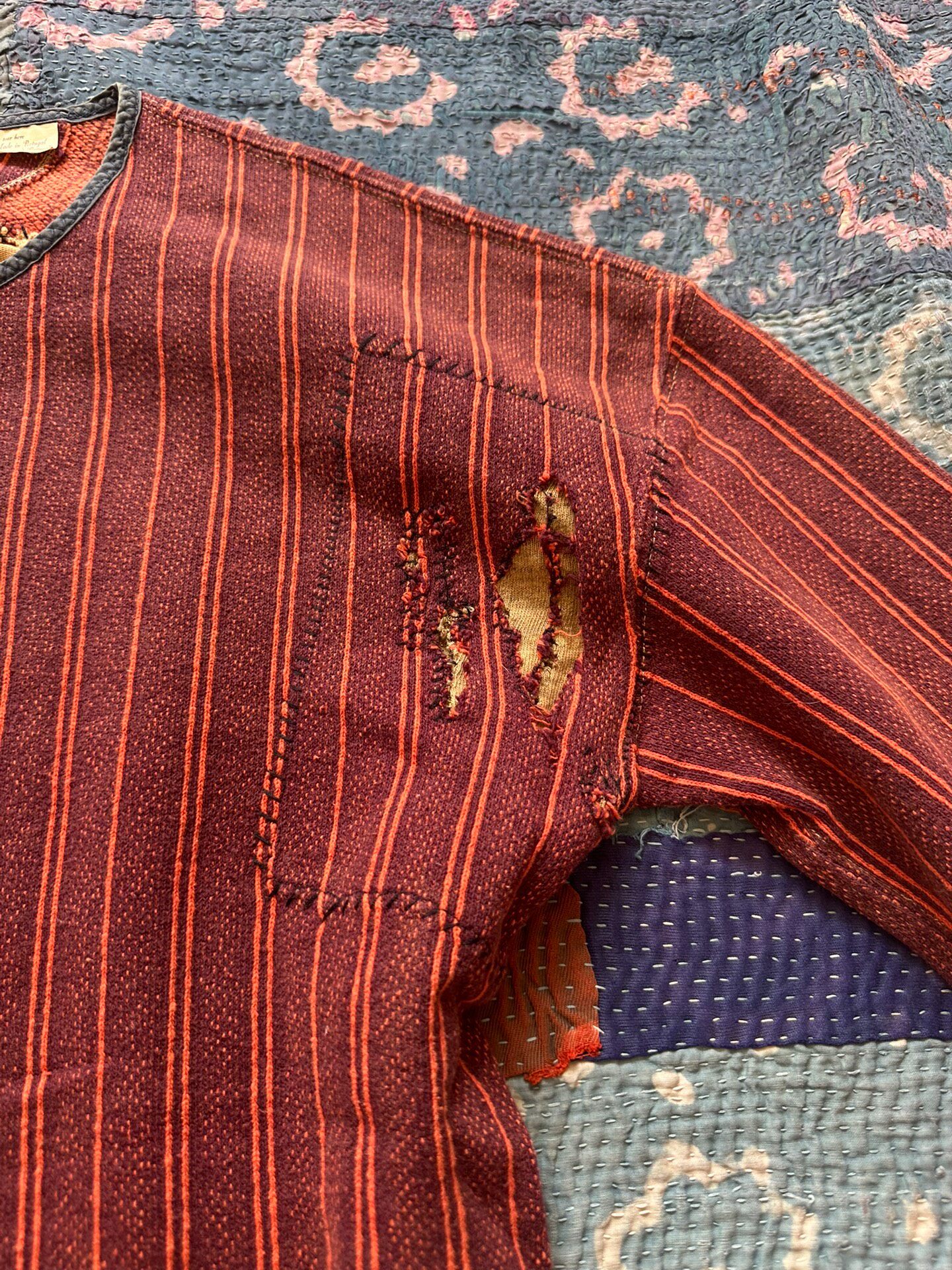 Levi’s Long-Sleeve Red Stripe Top — back