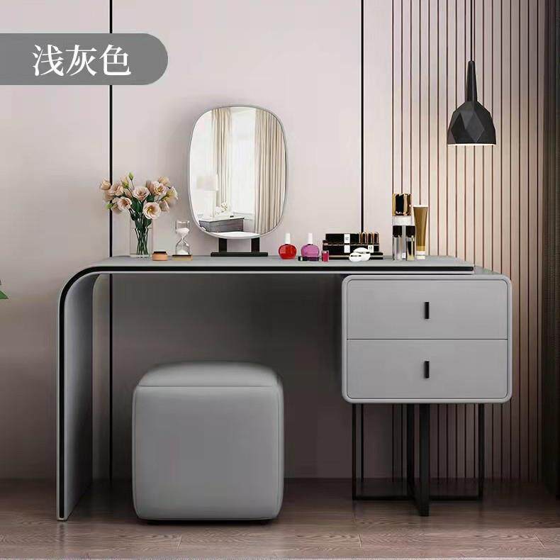 尤维网红轻奢梳妆台收纳柜一体现代简约小户型卧室化妆桌带灯镜子