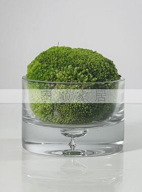 现代简约永生花艺样板房酒店客厅电视柜玄关茶几餐桌玻璃花器摆件