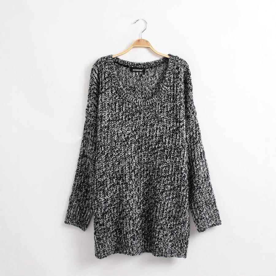 thin loose large women for neck multicolored sweater coat