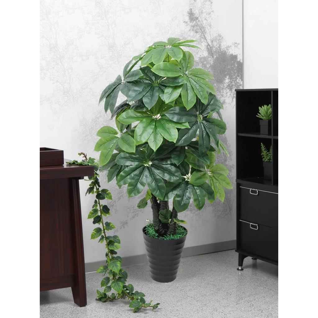 模拟植物盆栽摇钱树客厅假花园林室内塑料花卉装饰品彷生绿色植物