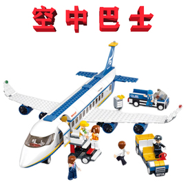 sluban快乐小鲁班，积木航空天地m38-b0366空中巴士lego民航飞机91
