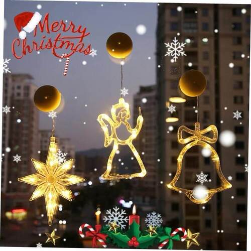 led Christmas decoration light window suction panel light be