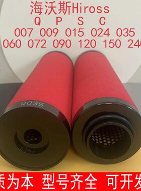 海沃斯Hiross厂家直销QPSC定制铝盖替代除尘油管道过滤器精密滤芯