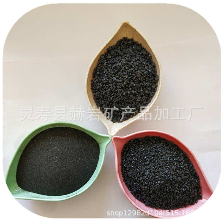 批发高硬度金刚砂 黑钢玉白刚玉磨料 地坪喷砂除锈沙 造景亮黑砂