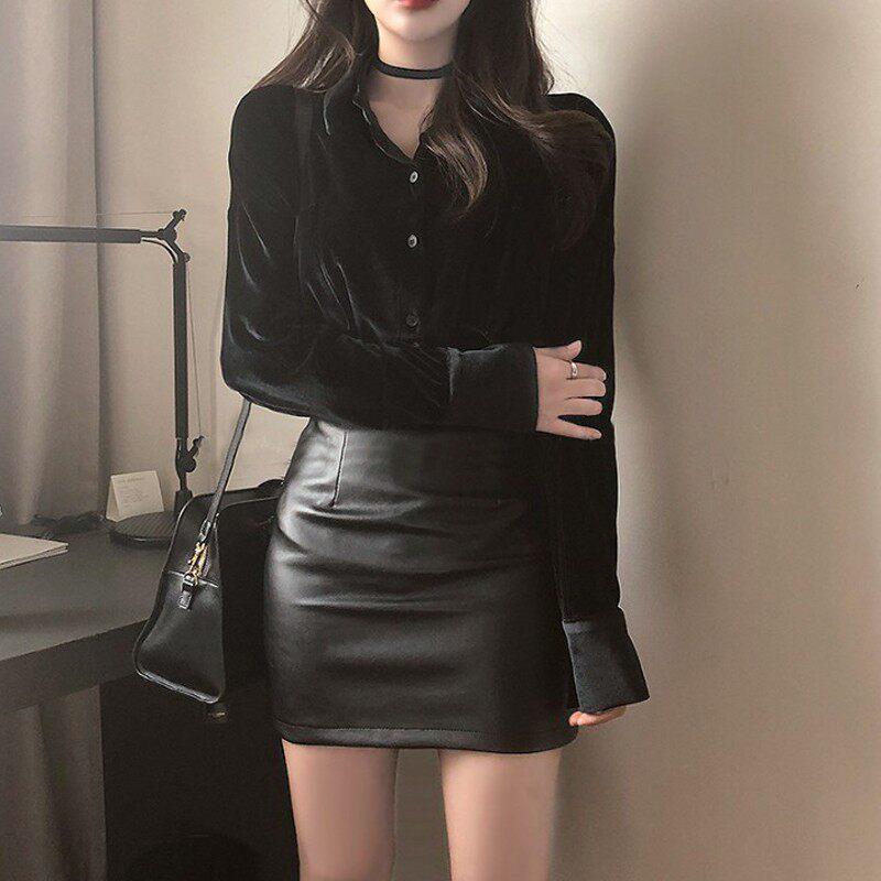 皮裙短款女小个子春秋2025新款时尚黑色包臀裙高腰气质爆款半身裙