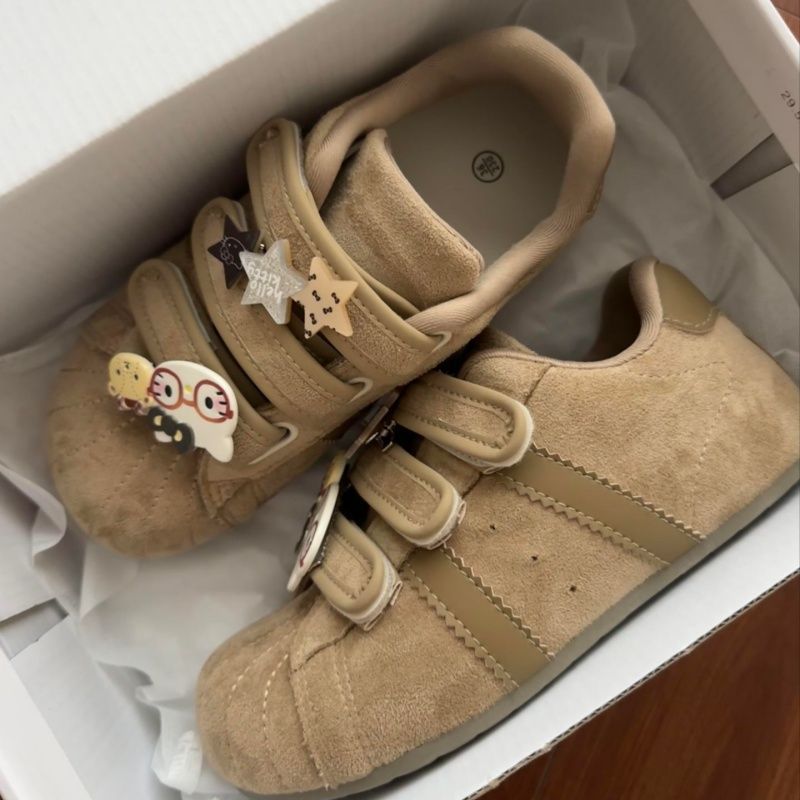 贝壳魔术增高运动绒面休闲老爹鞋