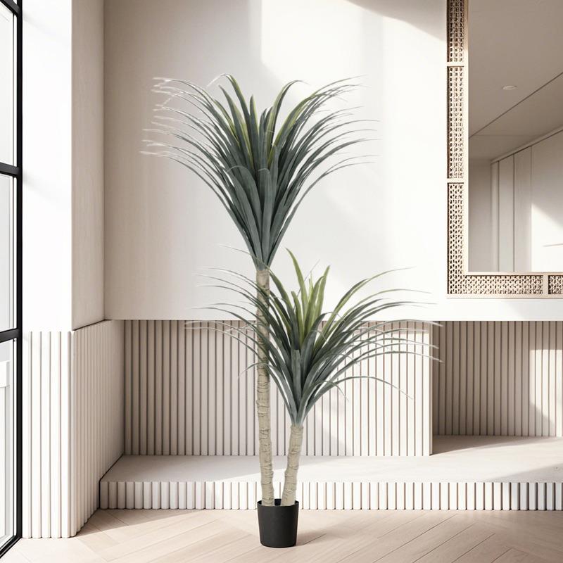 新款仿真龙血树绿植盆景沙生植物盆栽家居花园绿化装饰人造假树