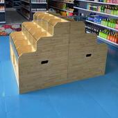 超市货架展示架散装 零食货架梯形散货架子饼超市散称柜