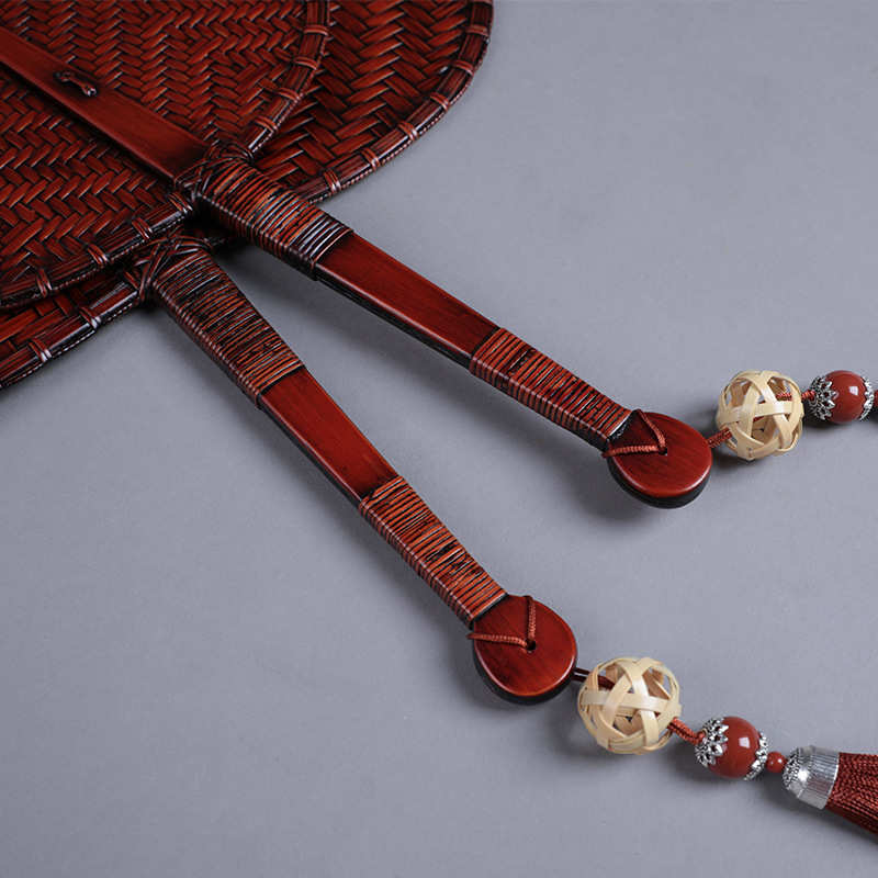 扇子复古心形扇芭蕉扇竹编扇麈尾扇团扇中国风青蓖扇家用纳凉蒲扇