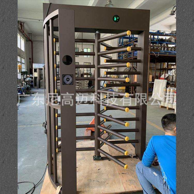 烤漆立式滚闸不锈钢全高旋转闸单双通道栅栏三辊闸封闭式防尾随门