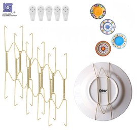 隐形挂钩装饰用弹簧，挂盘架w型盘子，金属挂件软装餐盘展示架多种型