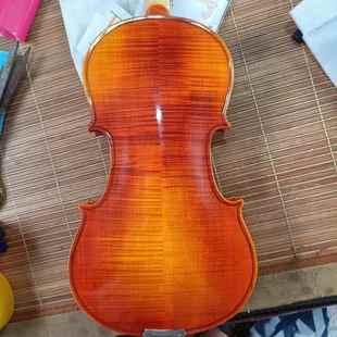 正品 手工制作初考演奏级全级规格 新韵高档自学然琴精制虎纹小提