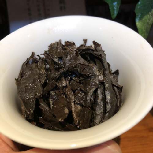 安化黑茶茯砖茶金花手筑茯砖茶木杨界纯料林中叶荒野大叶老茶