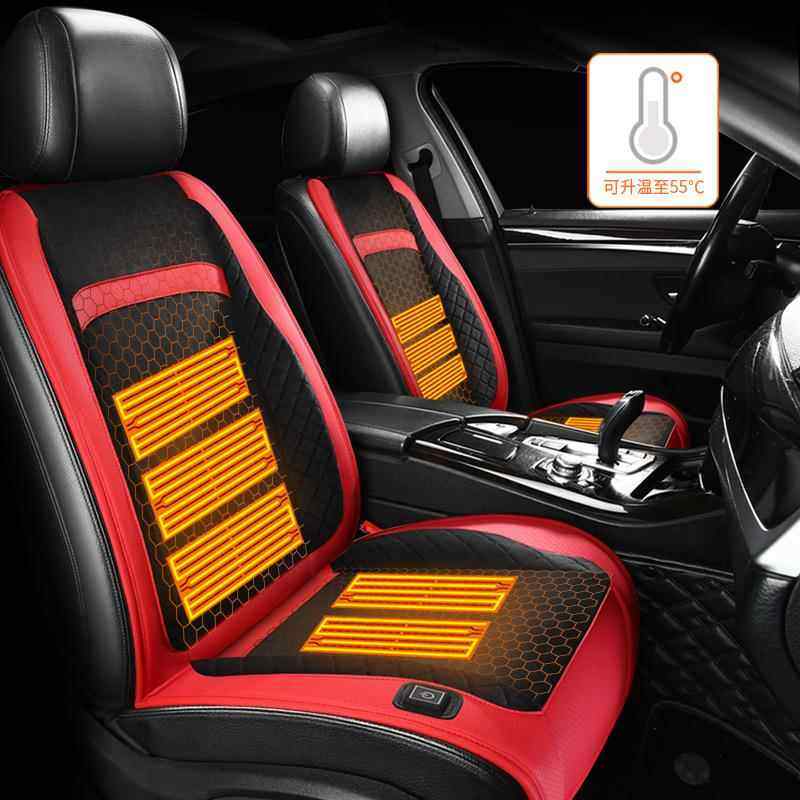 汽车石墨烯加热坐垫冬季保暖车用12V24V电加热车载座垫座椅加热启
