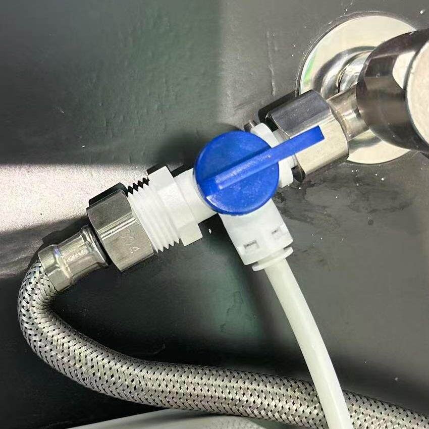 智能马桶配件2分快接球阀三通一体净水器开 关阀门进水三通分流器