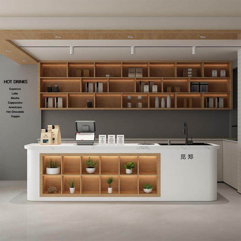 简约花艺花店操作台工作台公司水吧台桌水果店果切台收银台桌定制