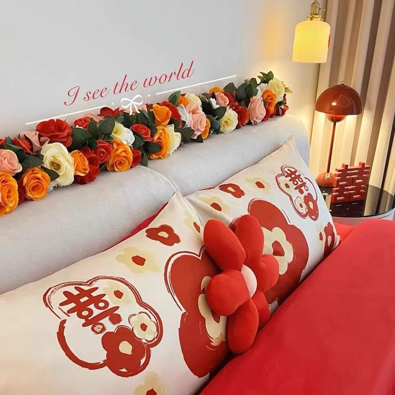 仿真花浪漫婚礼布置陪嫁用品套装