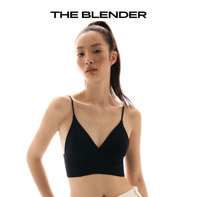 Theblender深V吊带三角杯内衣舒适无钢圈纯色吊带背心春夏薄款女