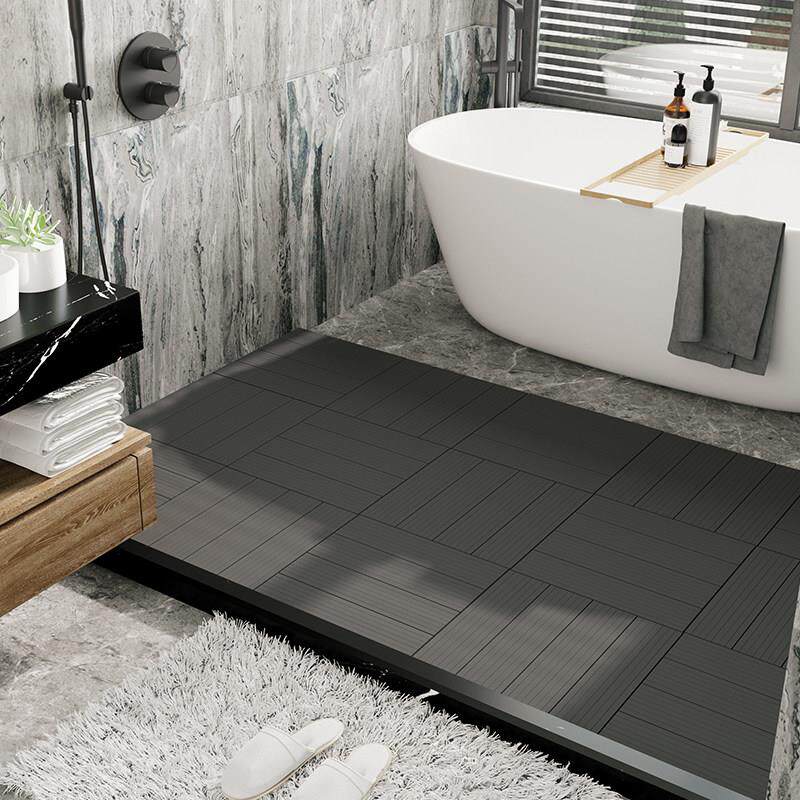 浴室防腐木防滑地垫浴室淋浴间防水防摔地垫易清洁防霉全铺装排水